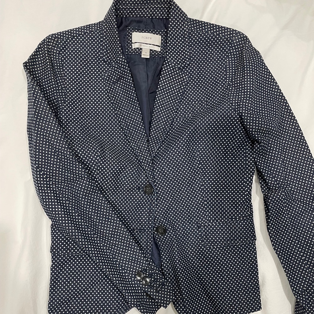 Jcrew Polka Dot Schoolboy Blazer Size 4